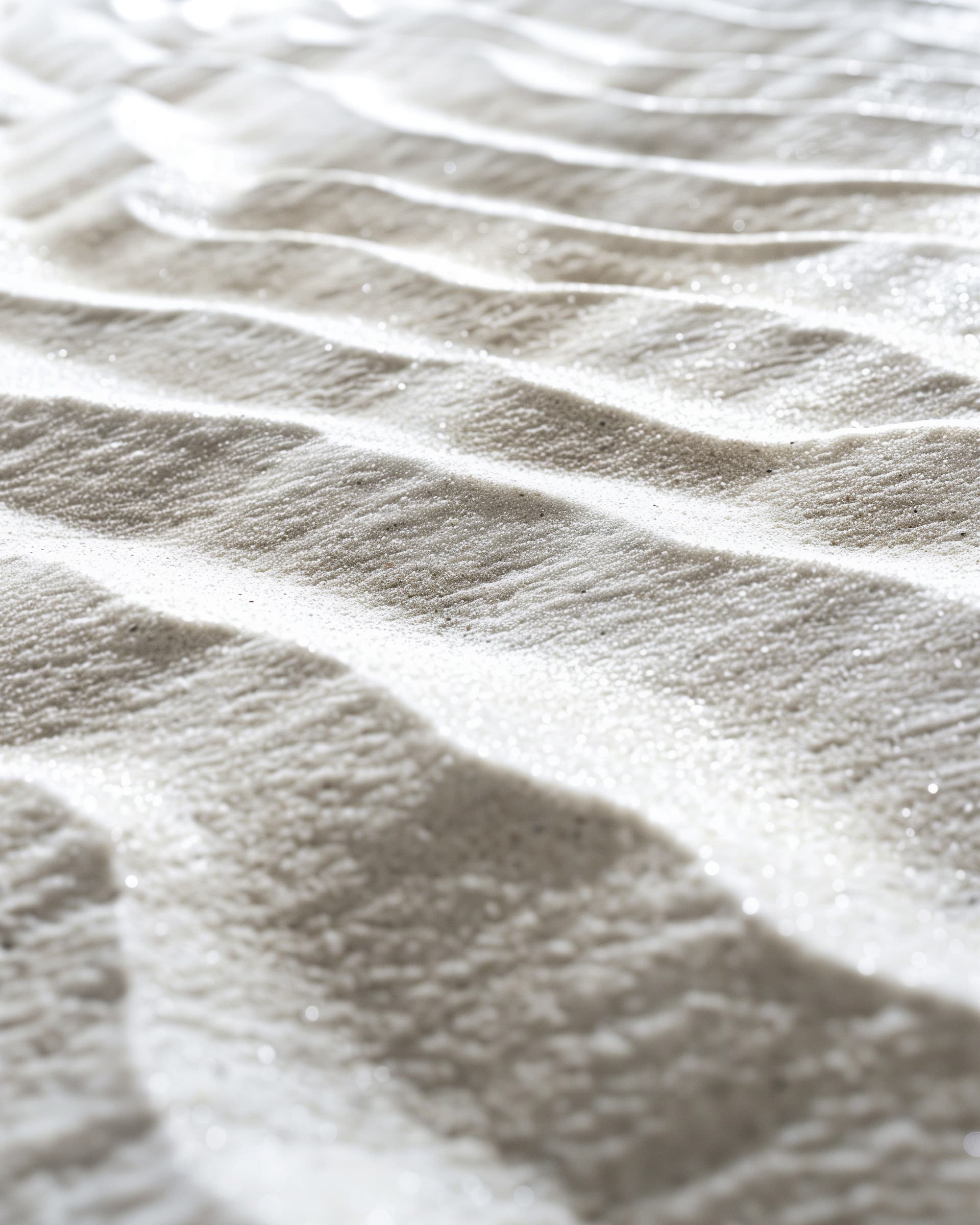White sand ripples evoking natural texture and purity